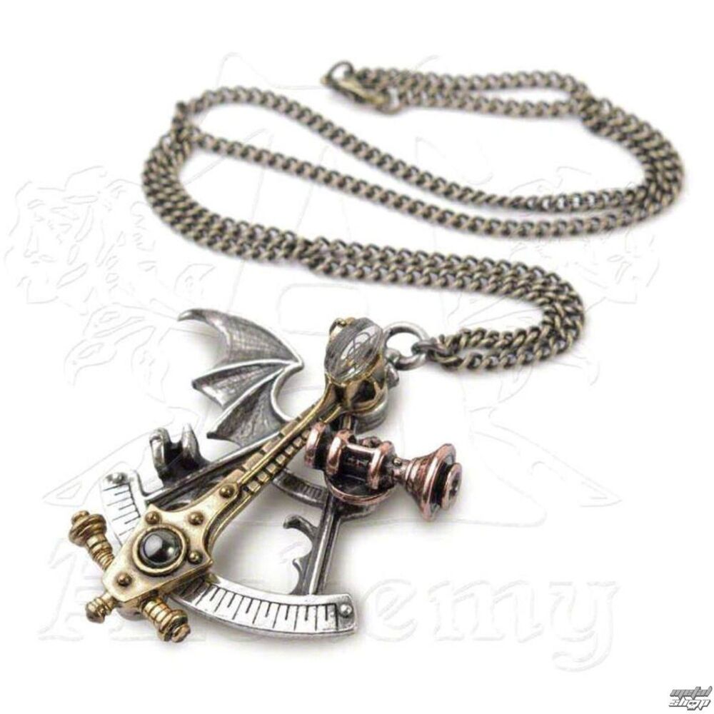 2014 P694 Cloud Pilots Sextant Alchemy of England Pendant Necklace Discontinued - Picture 2 of 2